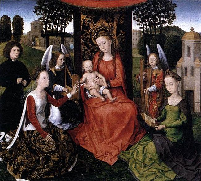 Hans Memling The Mystic Marriage of St Catherine oil painting image